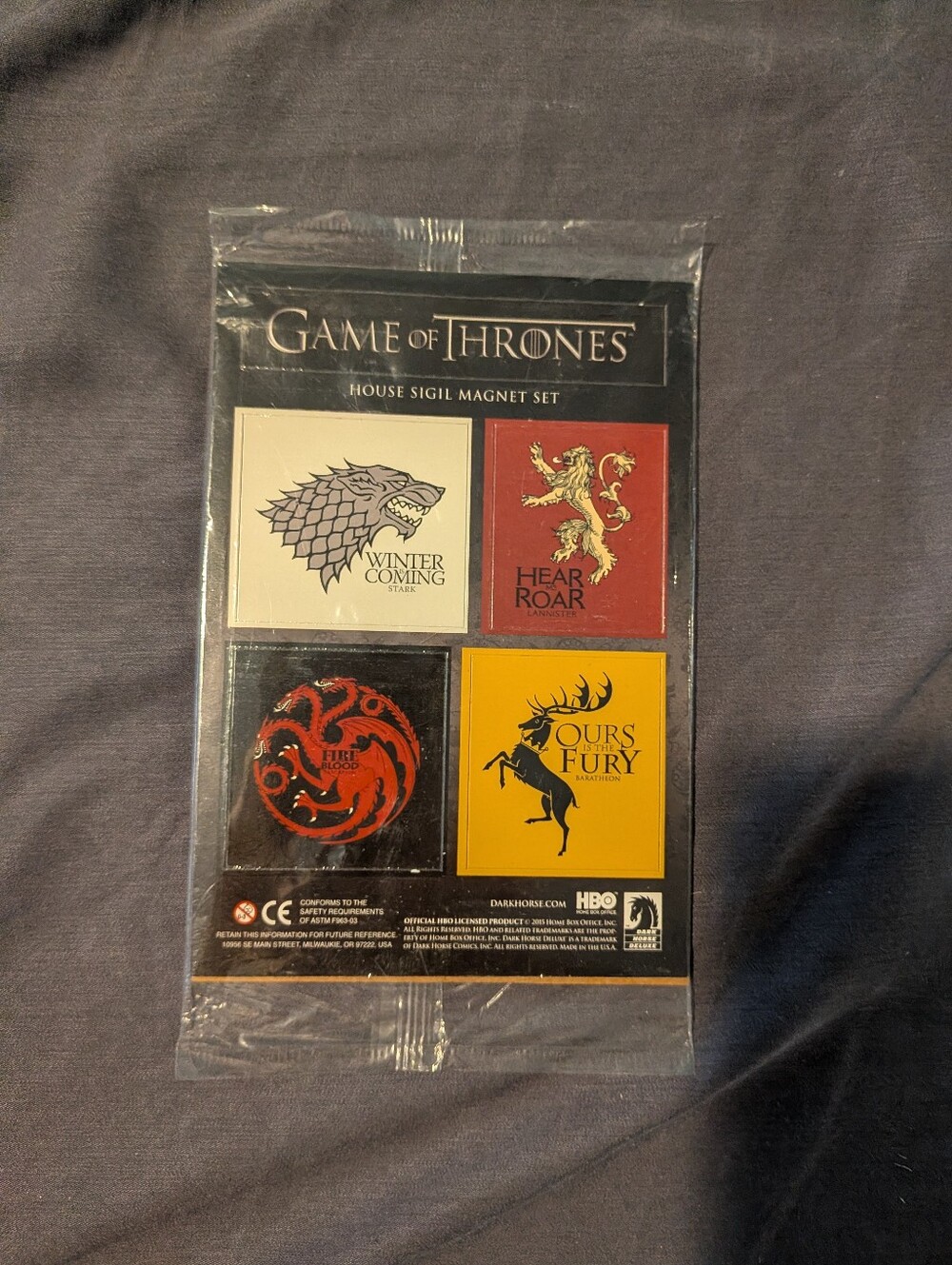 Loot Crate Exclusive Game of Thrones House Sigil Magnet Set